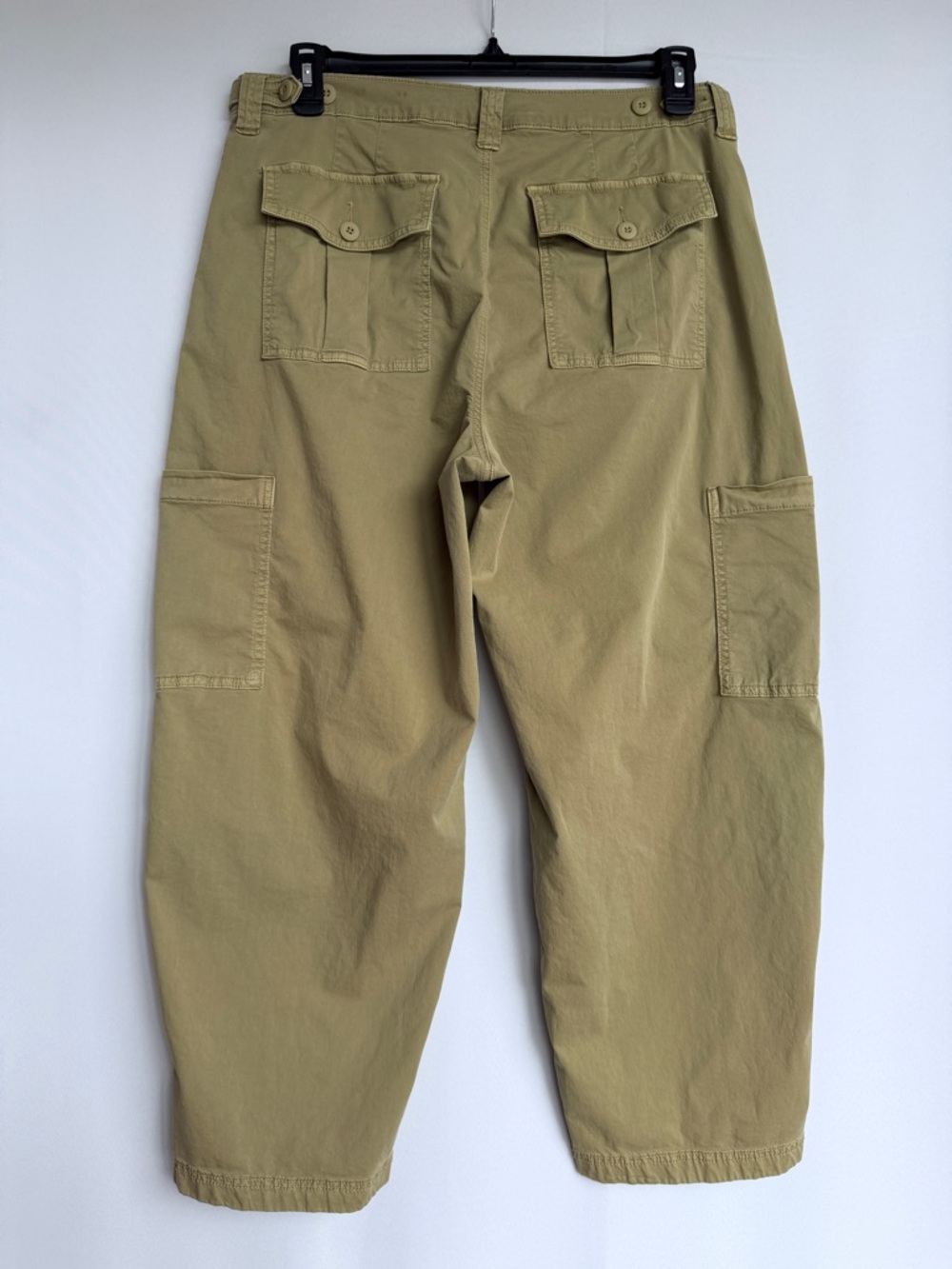 American Eagle Lemongrass Stretch Cargo Barrel Pants Size 12 High Rise